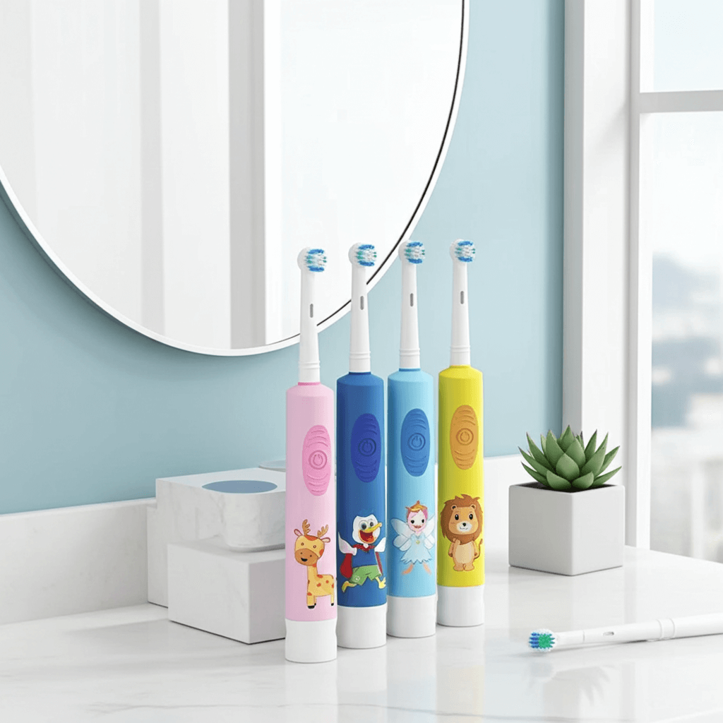 Shopnex Mini – Brosse à dents électrique pour enfants (LED)