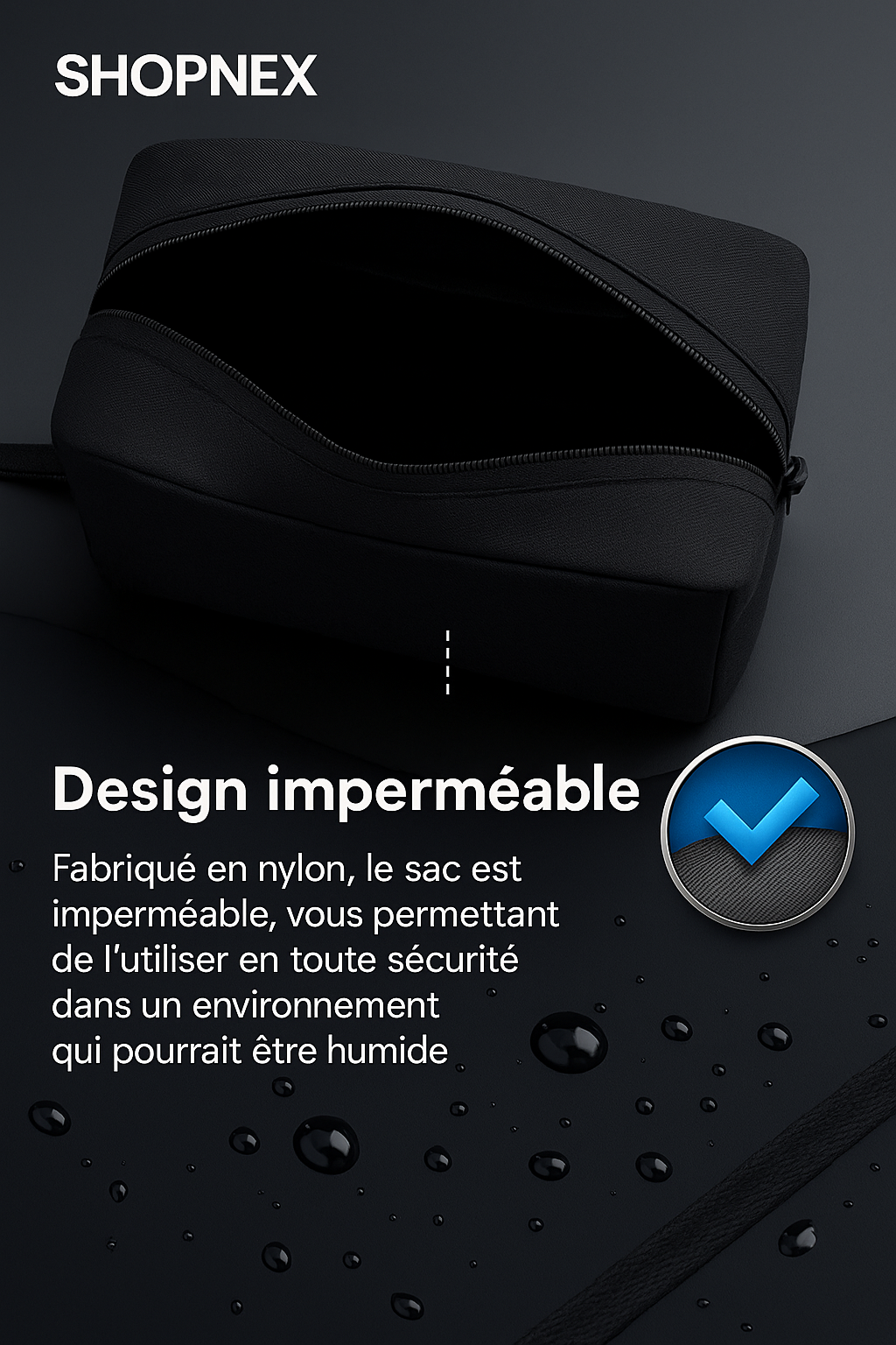 Trousse de Toilette Waterproof – Sac de Voyage Compact & Organisateur