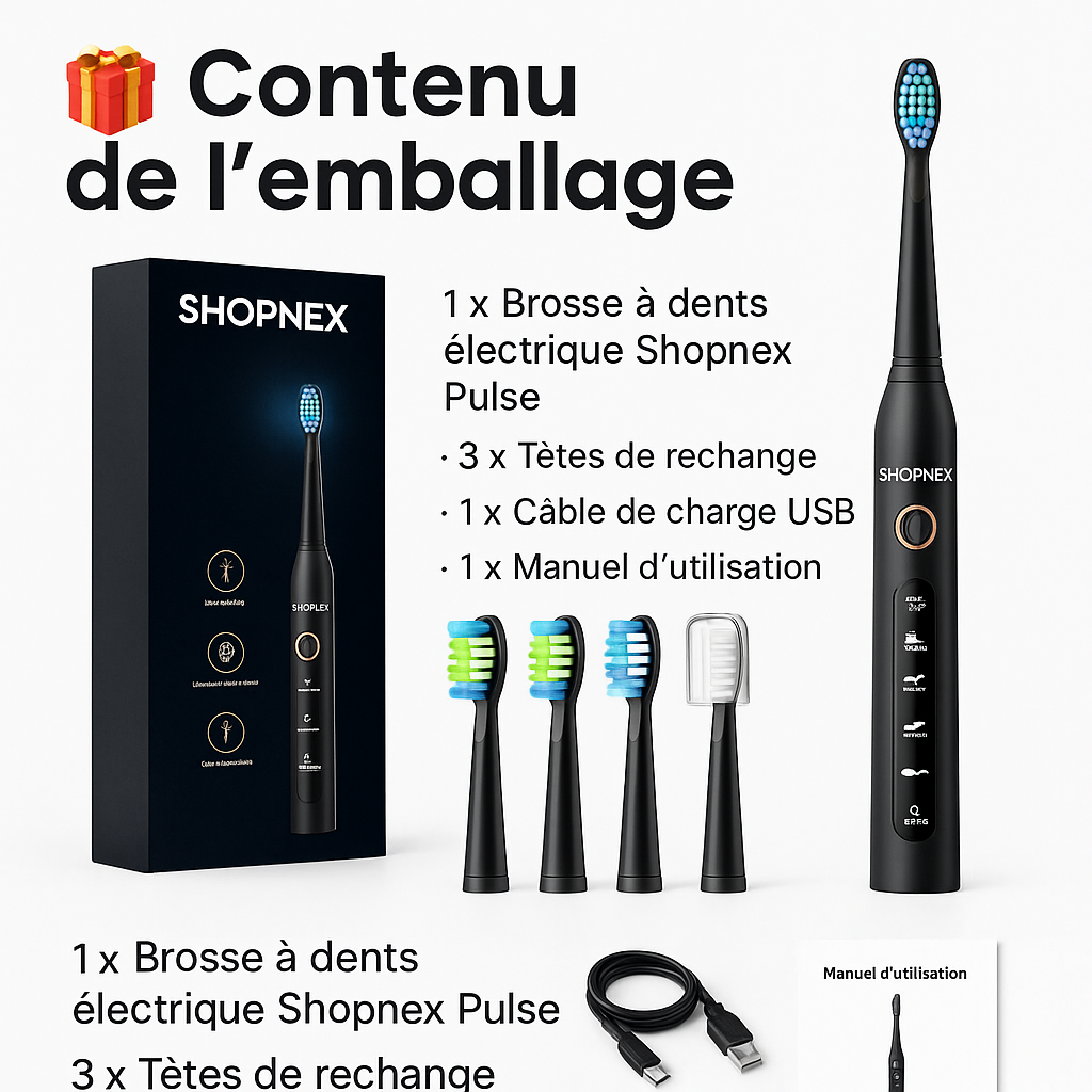 Brosse à dents électrique sonique rechargeable | Pulse Pro