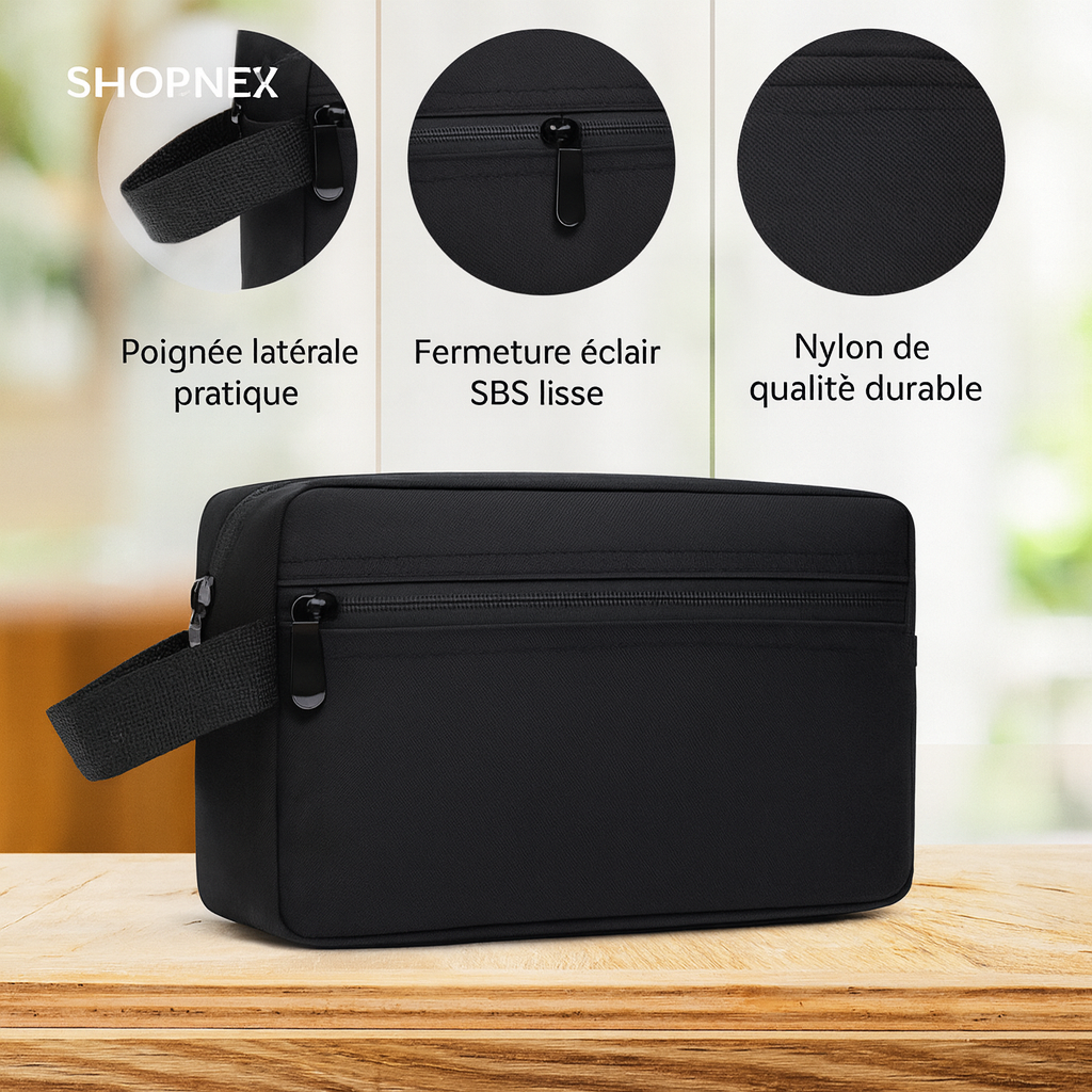 Trousse de Toilette Waterproof – Sac de Voyage Compact & Organisateur