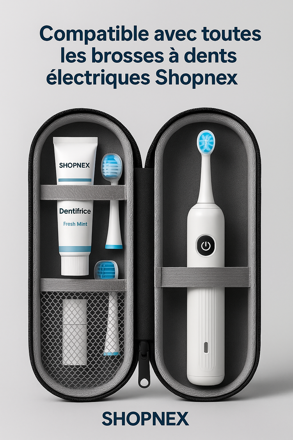 Étui de Voyage pour Brosse à Dents Électrique.