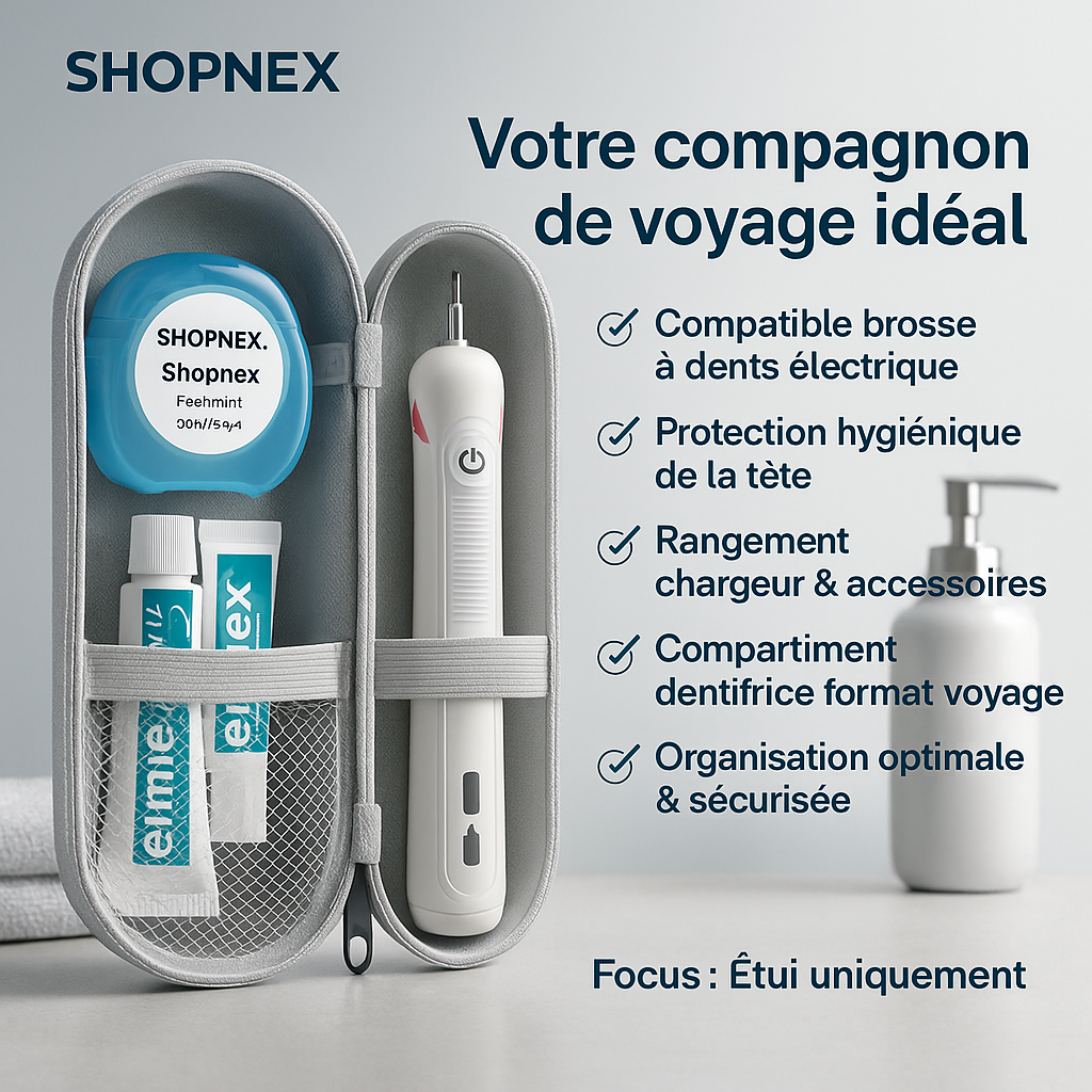 Étui de Voyage pour Brosse à Dents Électrique.