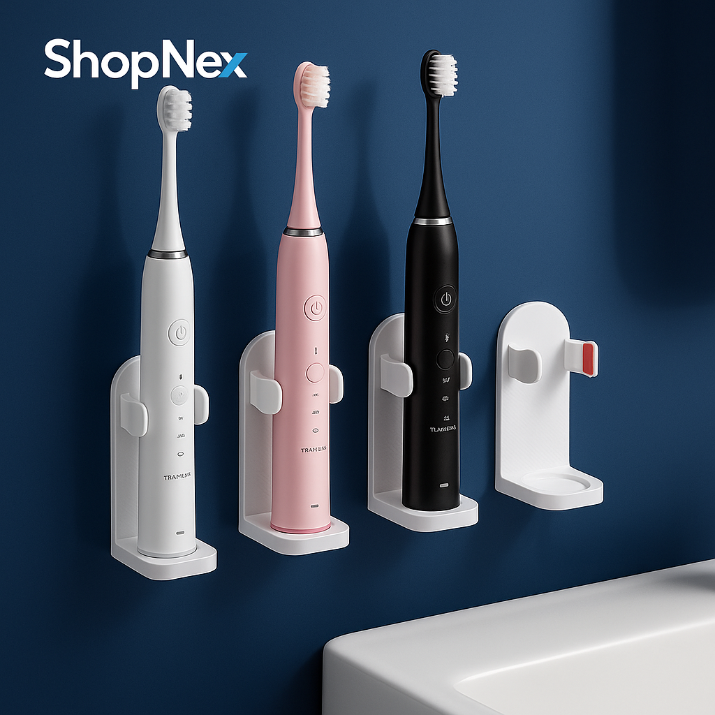 Support mural en silicone pour brosse à dents électrique.