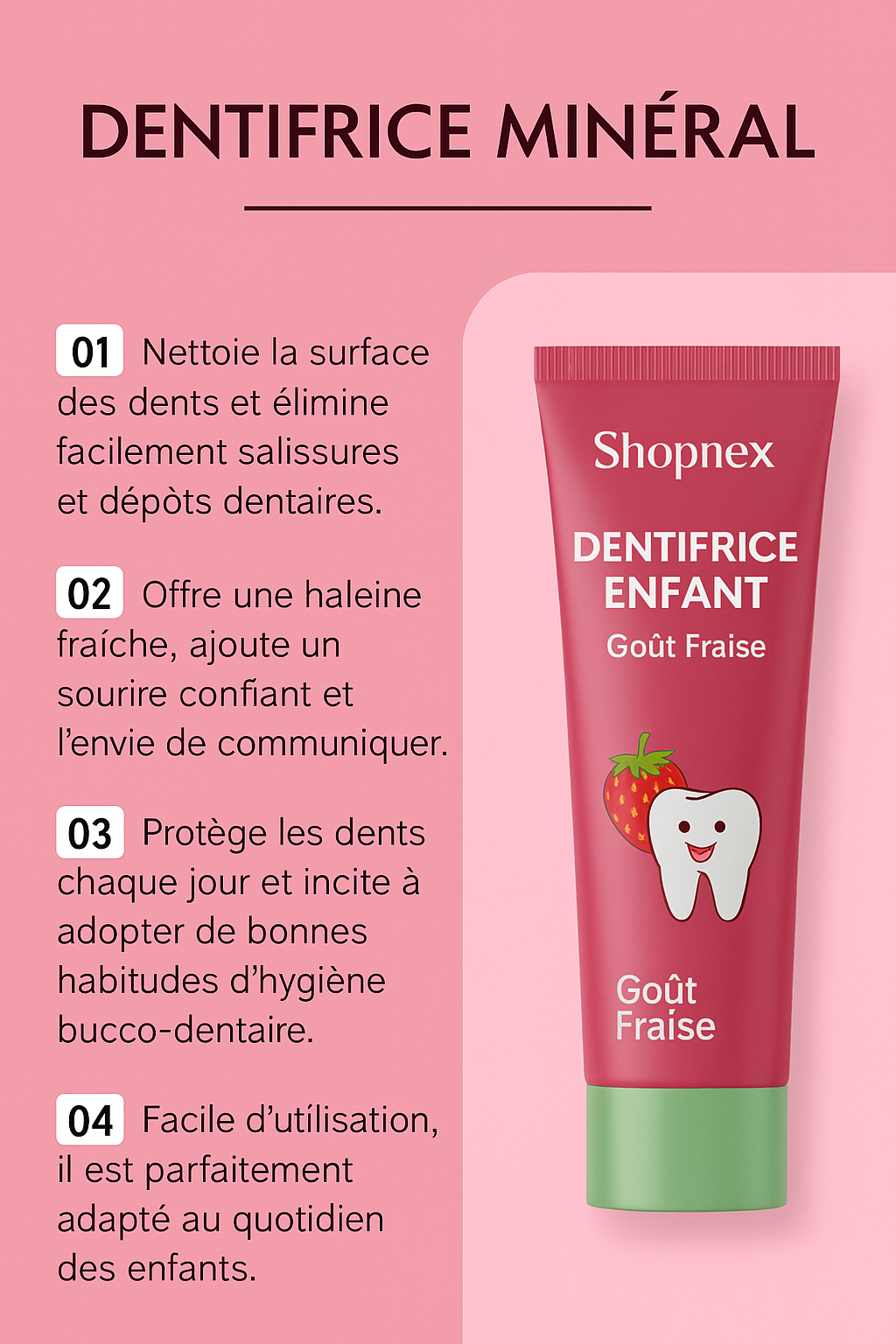 Dentifrice Enfant Saveur Fraise – ShopNex