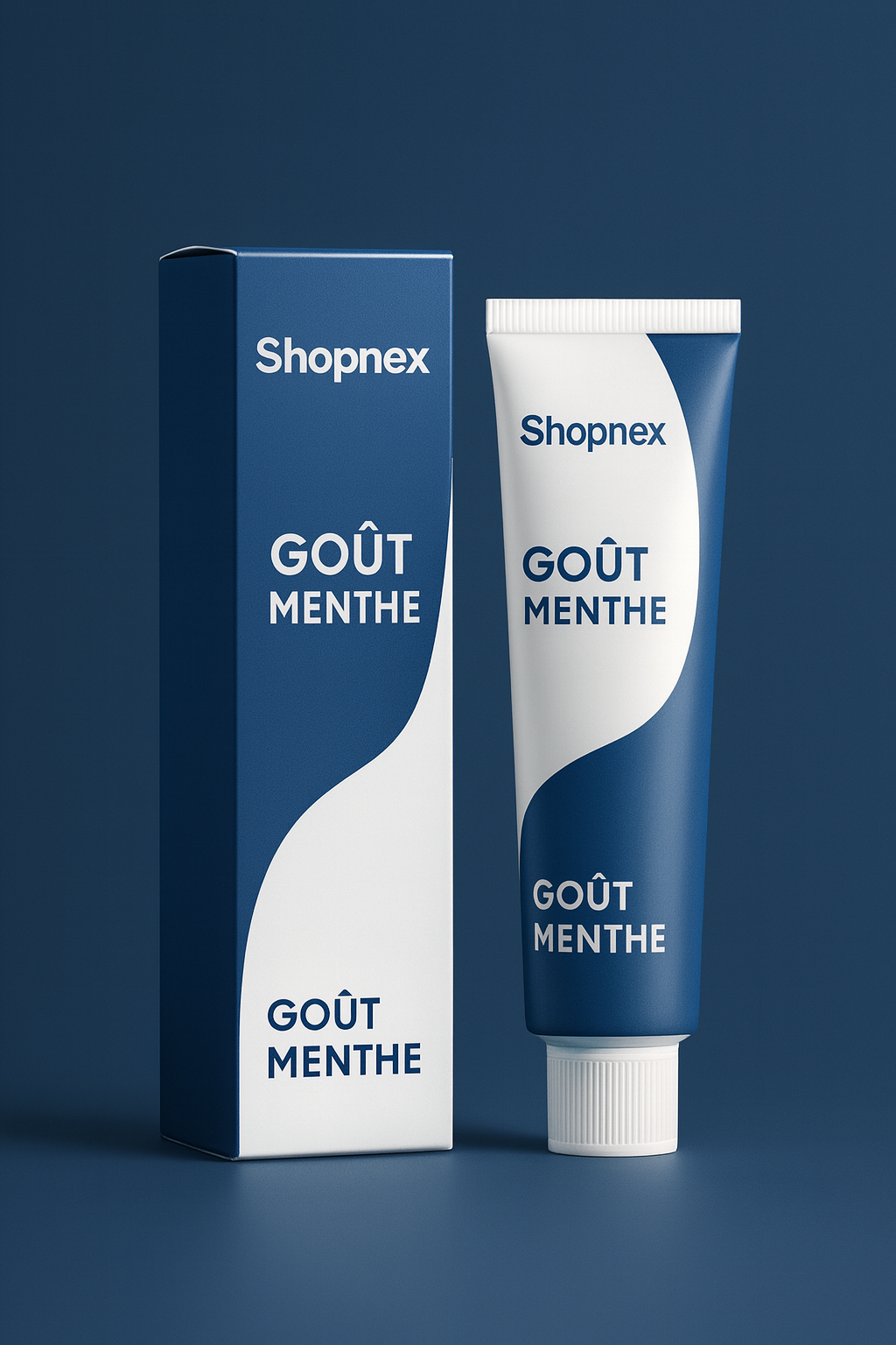 Dentifrice Shopnex – Éclaircissant Menthe Fraîche.