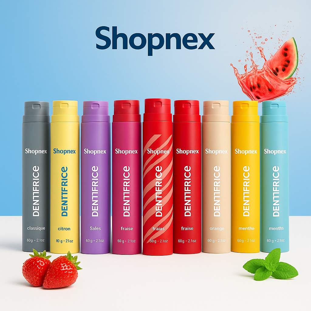 Dentifrice ShopNex Multi-Saveurs – Blanchiment Doux.
